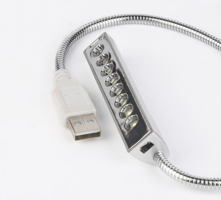 Micro USB Light Gooseneck Máy tính xách tay linh hoạt 8 Led Book Light RoHS